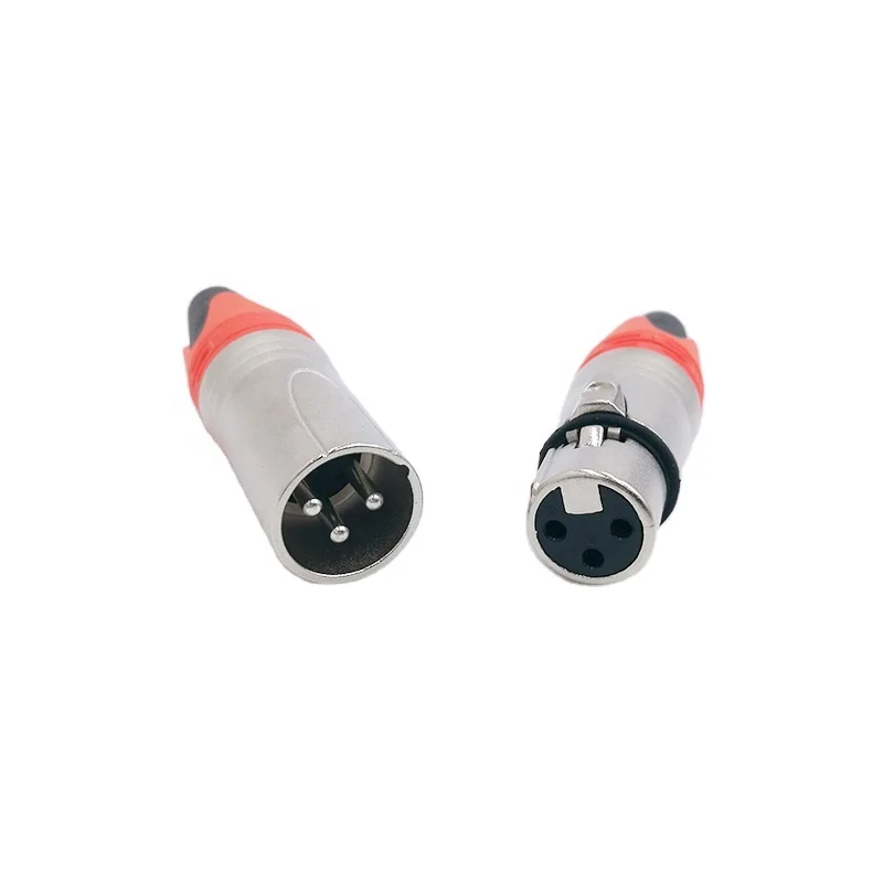 xlr connector audio plug microphone plug 3pin speaker connector male & female colour mic connector