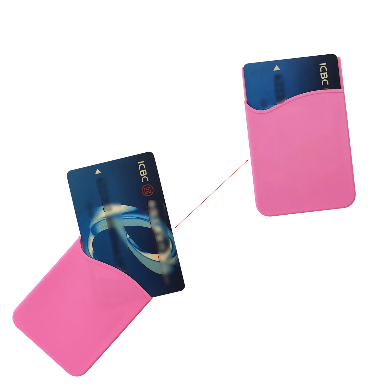 High quality custom logo Silicone Blank Card Holder wallet for Mobile phone