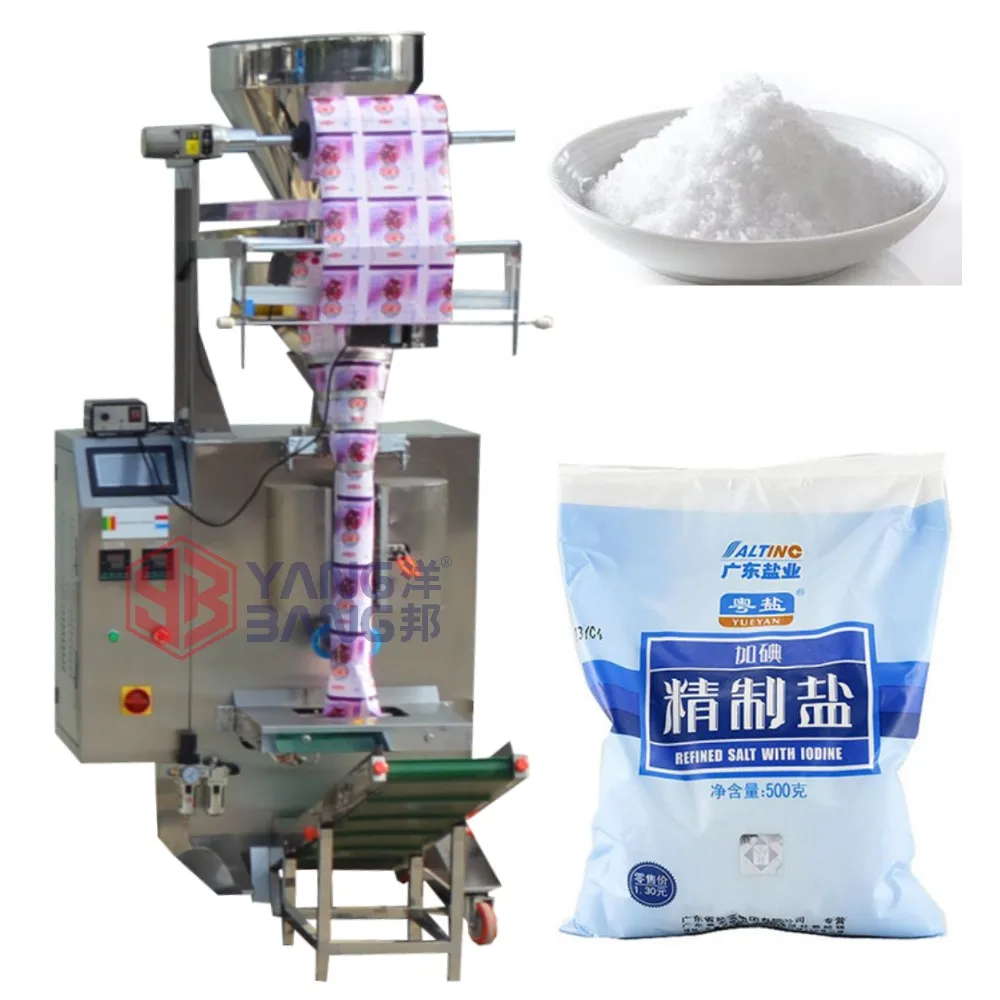 YB-300K Automatic Weighing 100g 500g 1000g Salt Bag Packaging Machine Grinding Refined Salt Pouch Sea Salt packing Machine