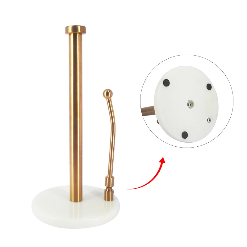 new arrived toilet paper roll holder paper towel holder kitchen modern paper towel dispenser with marble base