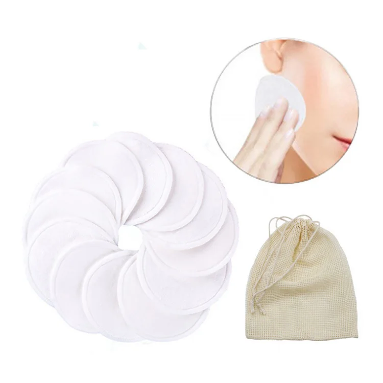 3 in Ecofriendly bamboo cotton charcoal washable bamboo reusable heart makeup remover pads