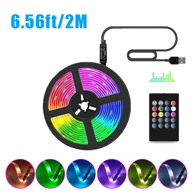 China Waterproof IP67 RGB LED Strip Kit 5050 PVC Body LED Strip with USB Connectivity and Remote Control Switch