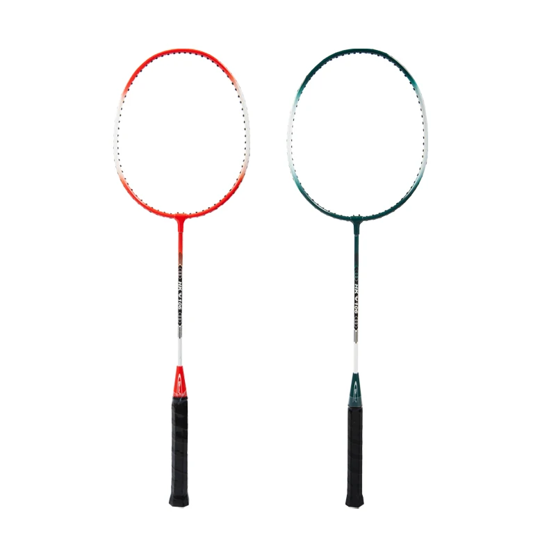 Chinese iron alloy printing badminton racket, good quality, price concessions,carry the ball