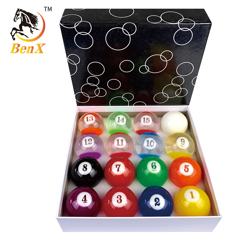 transparent crystal pool ball Benxiao transparent  pool ball set 57.2mm billiard ball hot sale