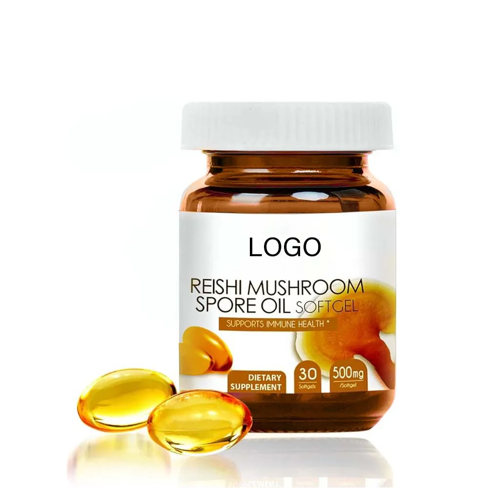 Best Sell  Herbal Organic Supply Food Grade Reishi Mushroom Extract spore Capsules Powder Polysaccharides