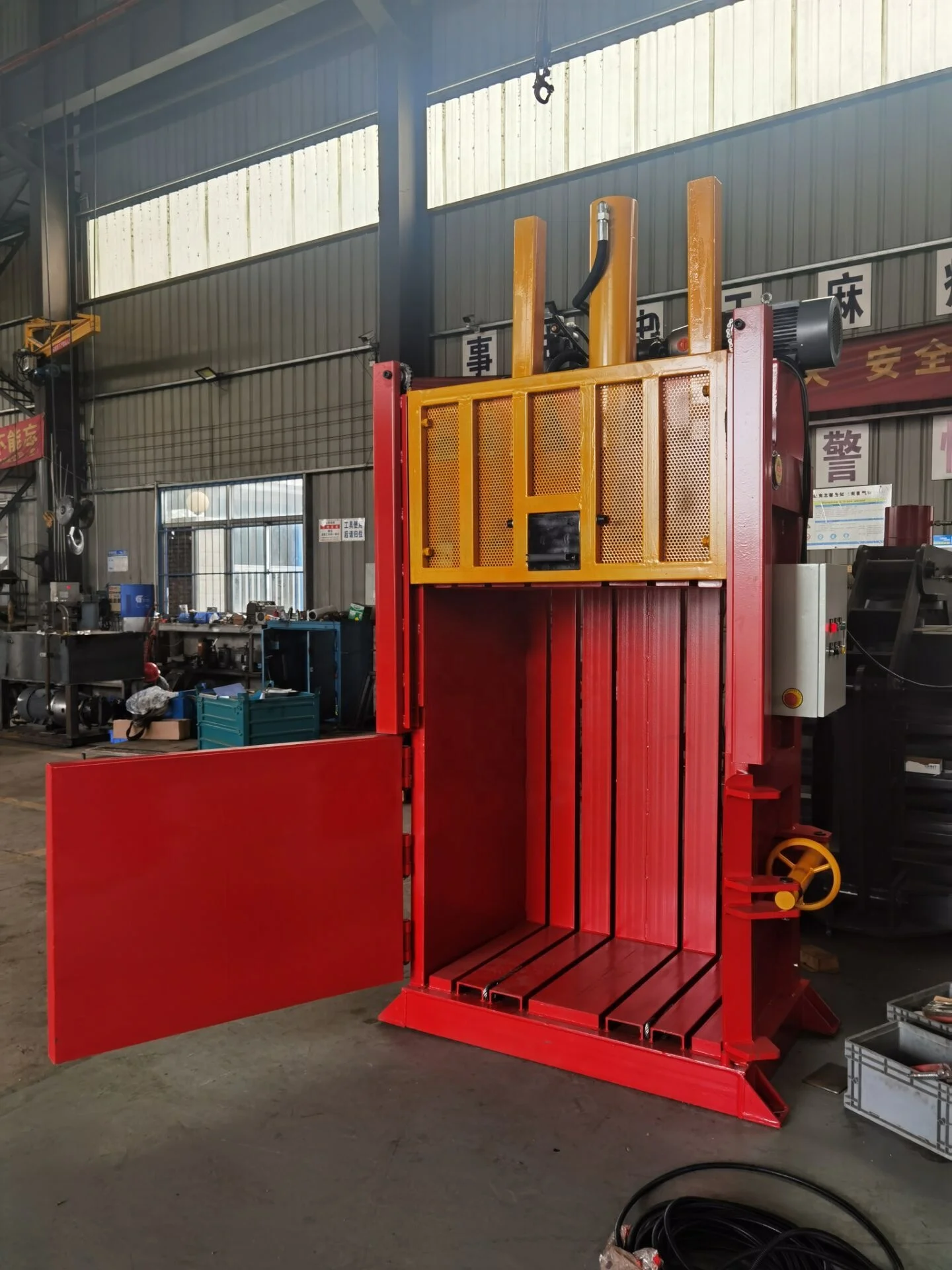 hydraulic baler machine for plastic cardboard