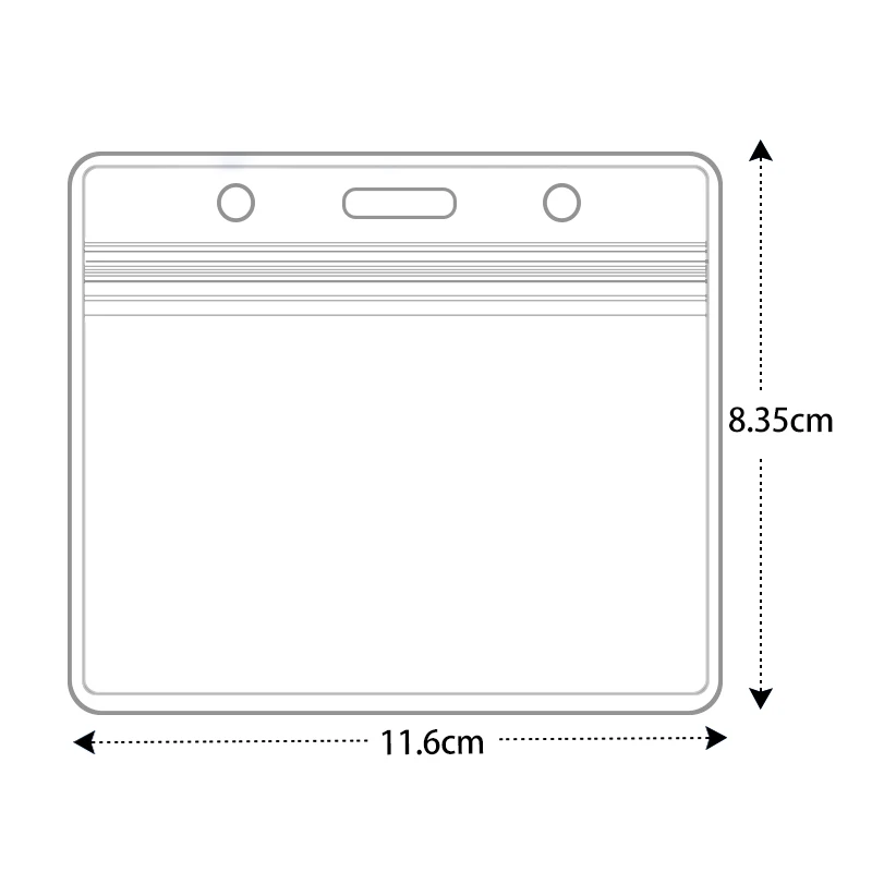 Best Quality Custom Waterproof Soft Clear Plastic PVC ID Name Transparent Badge Card Holder Cover with Lanyard Set