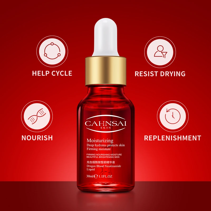 CAHSAI moisturizing deep hydrates protects skin firming dragon blood nicotinamide skin care serum for face