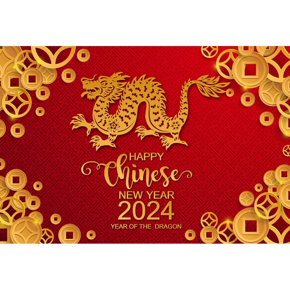 Wholesale party supplies 2024 Dragon Year tapestry National Tide New Year decorative background banner