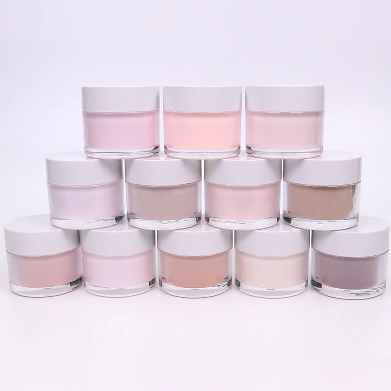 Fashion Two-in-one Nude Transparent Pink And White Crystal Powder Infiltration Powder Extended Carving Acrylic Powder
