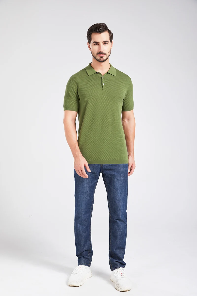 [Free Sample] Custom Men Solid Color Embroidered Logo Polo Shirts 100% Cotton Plain Golf Knit Polo Blank T Shirt