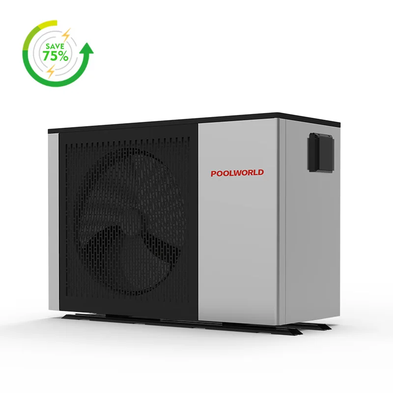 Low Noise Floor Pool Heating High Temperature Heat Exchangers Air Source Heat Pump