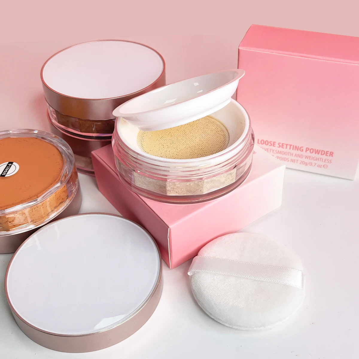 Private label makeup setting loose powder waterproof make up setting loose powder