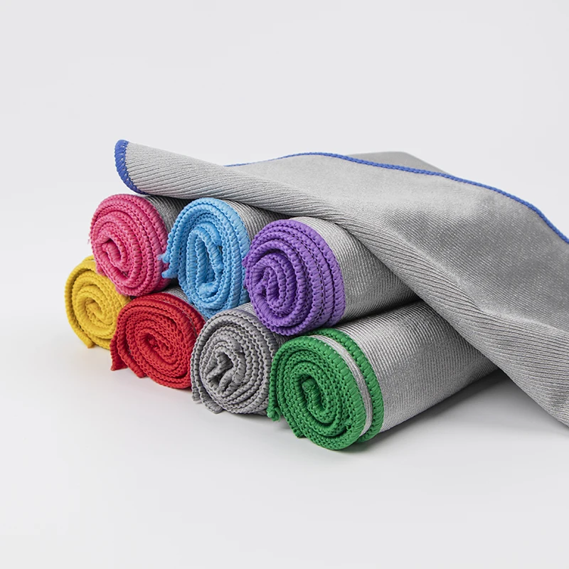 Custom Home Microfiber Towels Window Kitchen Dust Removal Shiny Microfiber Glass Cleaning Cloths