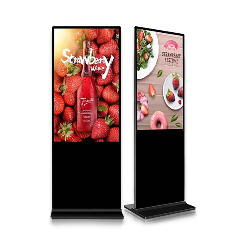 55 Inch Touch Screen Display Kiosk Floor Standing Interactive Kiosk Screen Digital  Advertising Totem Screen for Advertising