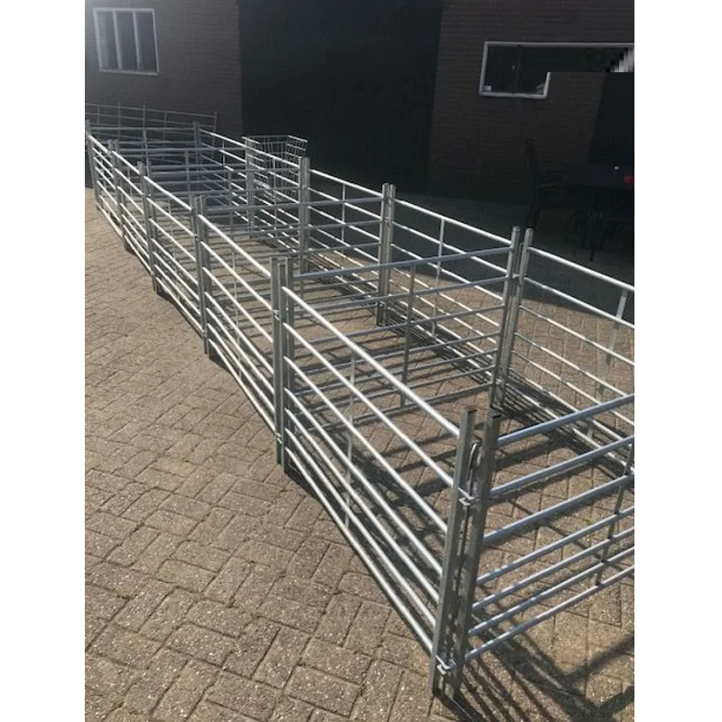 Movable Farm Yard Corrals / 2m Steel Cattle Horse Paddock Fence /  Portable Galvanized Sheep Panels and Gate