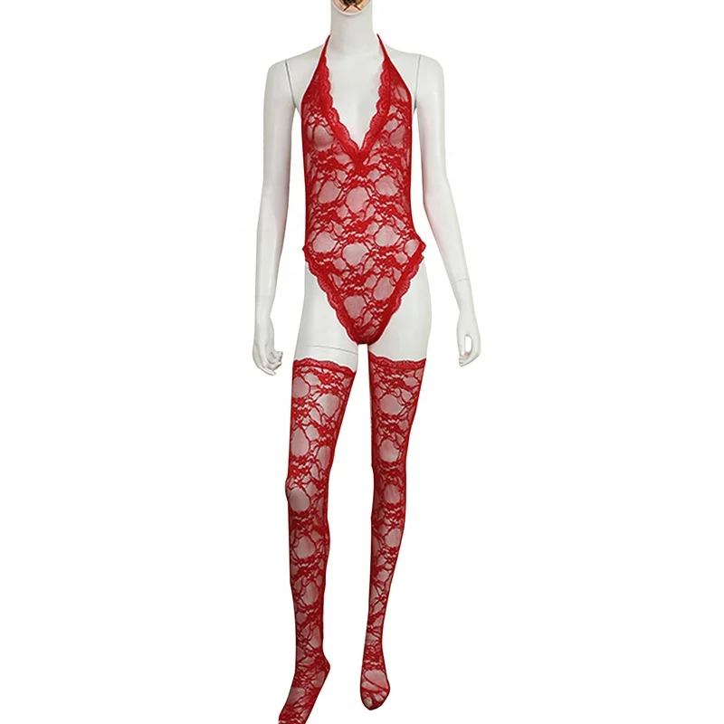 
Fast Shipping Custom Rhinestone Mesh Lace Lovers Plus Size Lingerie Set Underweir Stocking Sexy Lingerie Women 