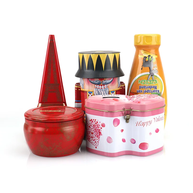 Hot Selling Creative Christmas Exquisite Packaged Case Tin Metal Gift Tin Box For Candy