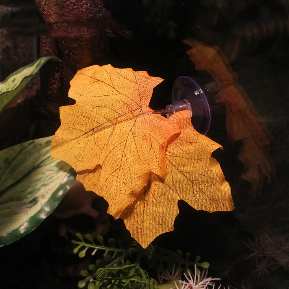 New decorative landscaping simulation plant crawling pet tortoises lizard color-changing dragon decorated leaf rumble fish bed