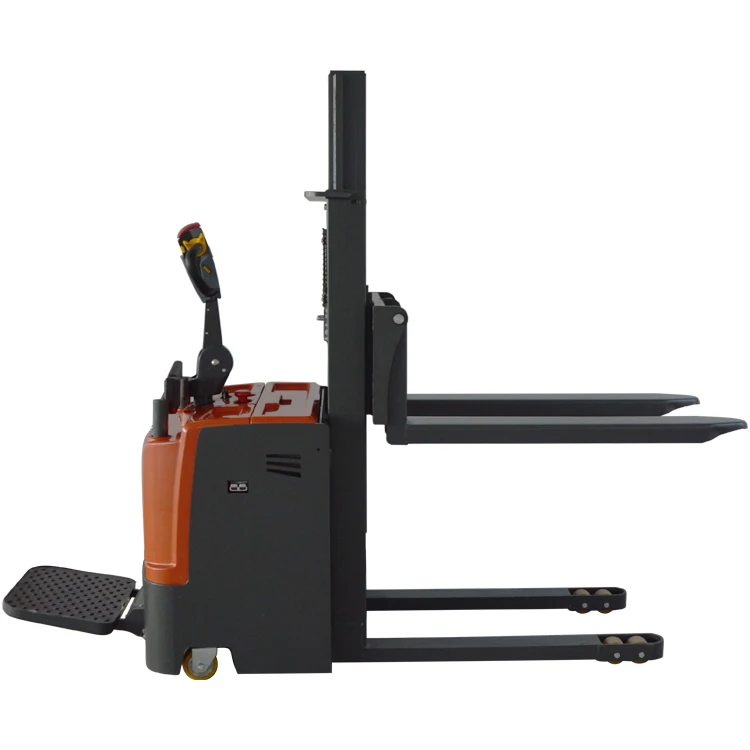 stand on up electric double pallet forklift 1ton electric pallet stacker price