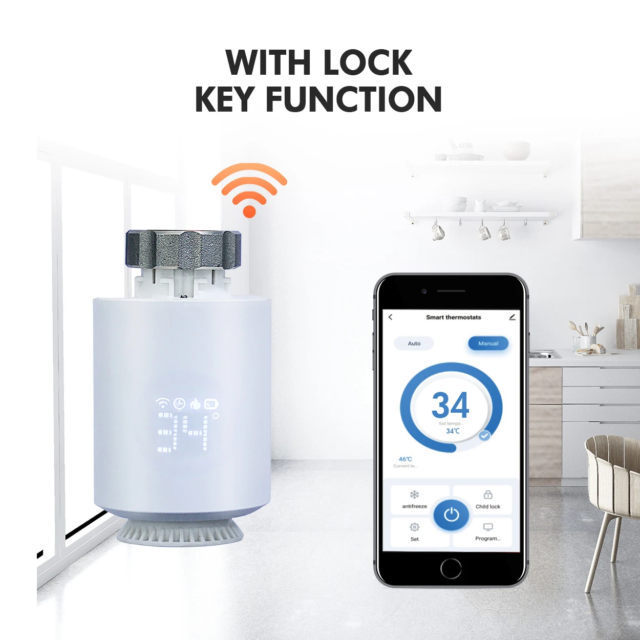 High quality fashion water heating control heated thermal radiator valve thermostatic actuator