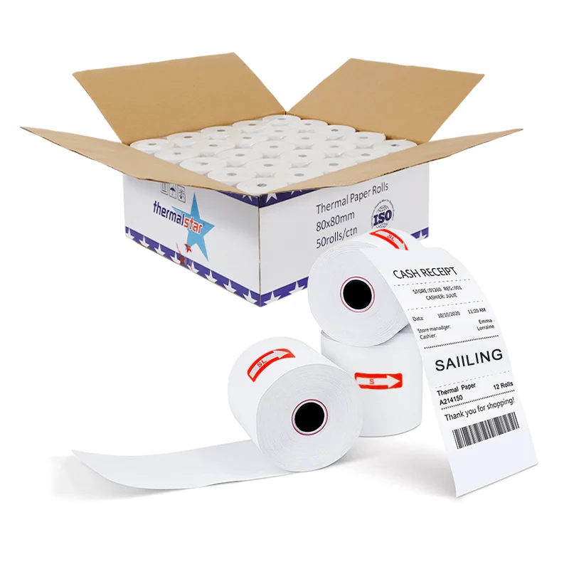 Second Day Delivery Premium Quality Pos Paper Receipt Rolls 77x30 mm Thermal Paper Rolls