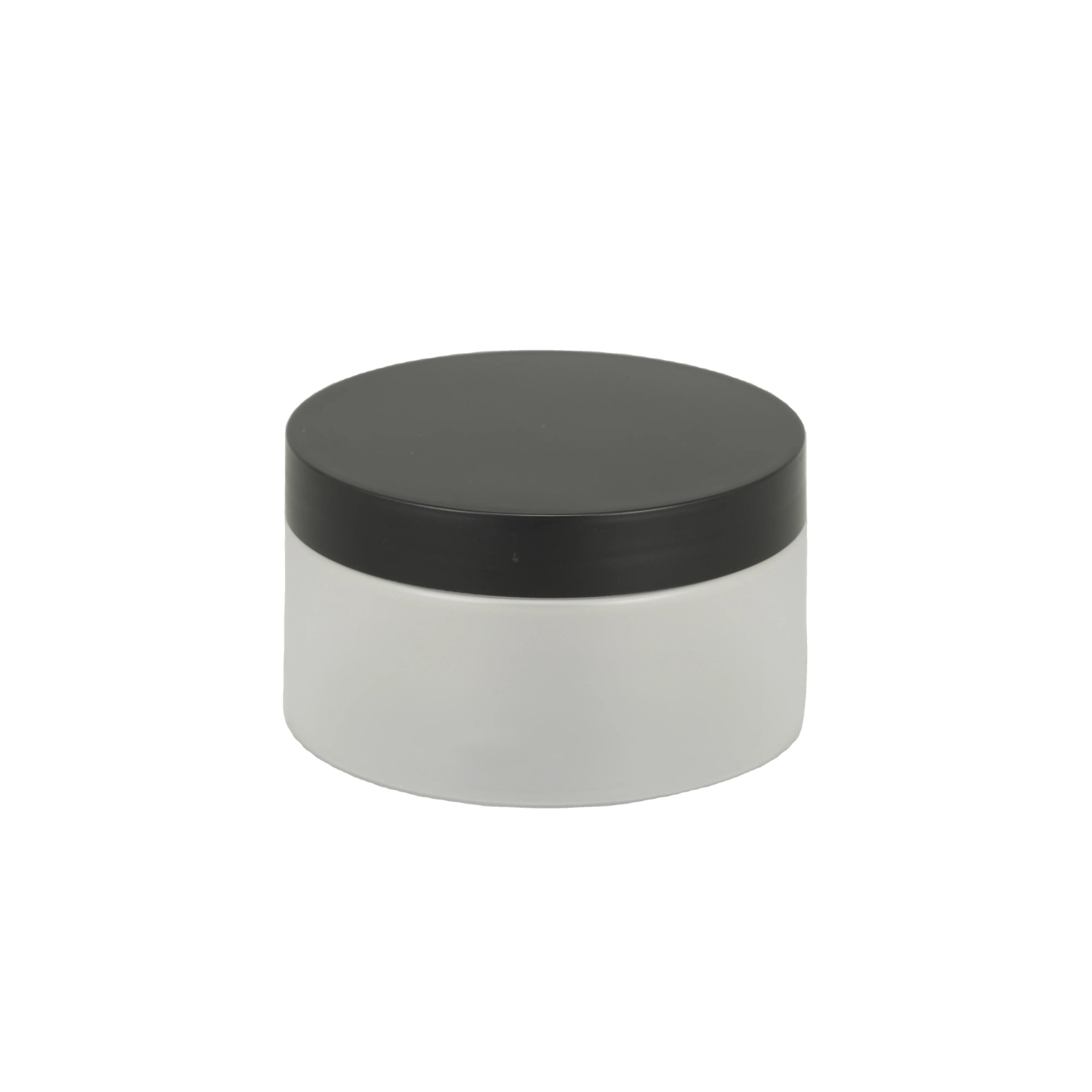 Custom 8oz 8 oz Plastic PET Frosted Clear Cosmetic Jars With Lid for Body Butter Scrub Lotion Powder Hair Cream Skincare