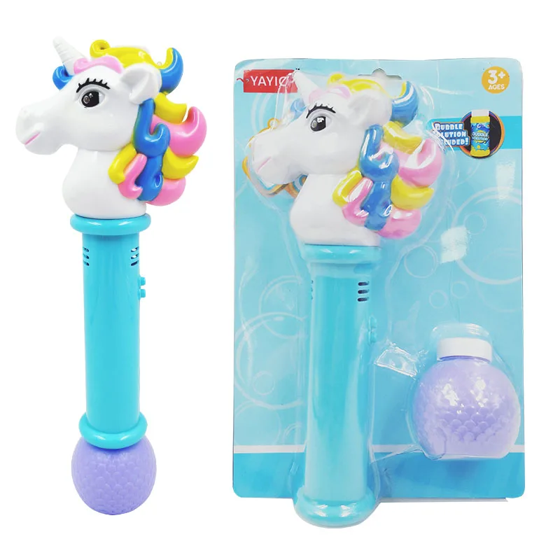 2022 summer outdoor bubble  portable plastic electric colored soap bubble machine toys with music summer outdoor Bubble stick