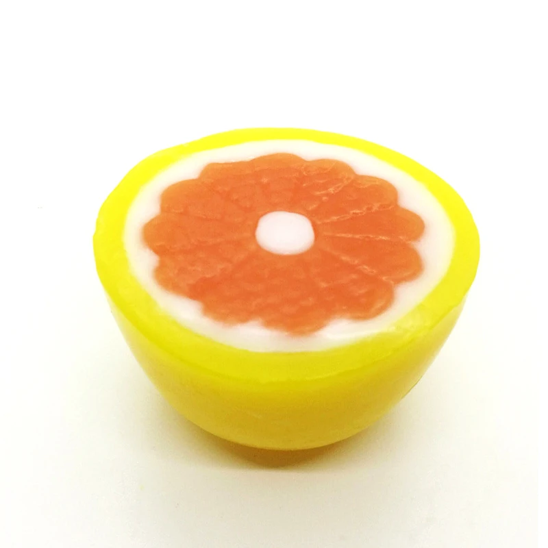 wholesale  naturel oganic body whitening face fruit shaped soap coconut wash hand soap kids lemon honey soap