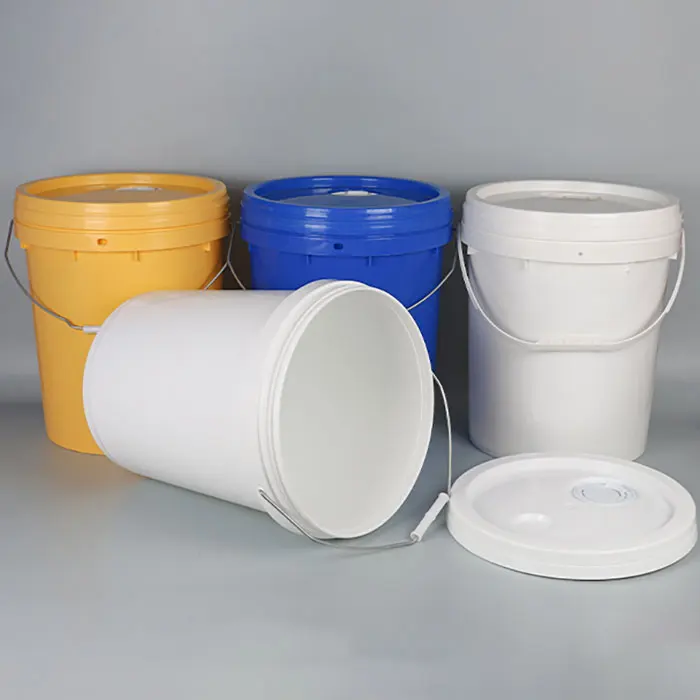 Wholesale 1L-33L Food Grade Thickened Round Pail Empty Plastic Paint Bucket Container Manufacture With Handle Lids
