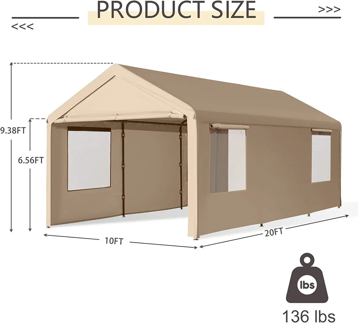 Heavy Garden Carport  10x20FT