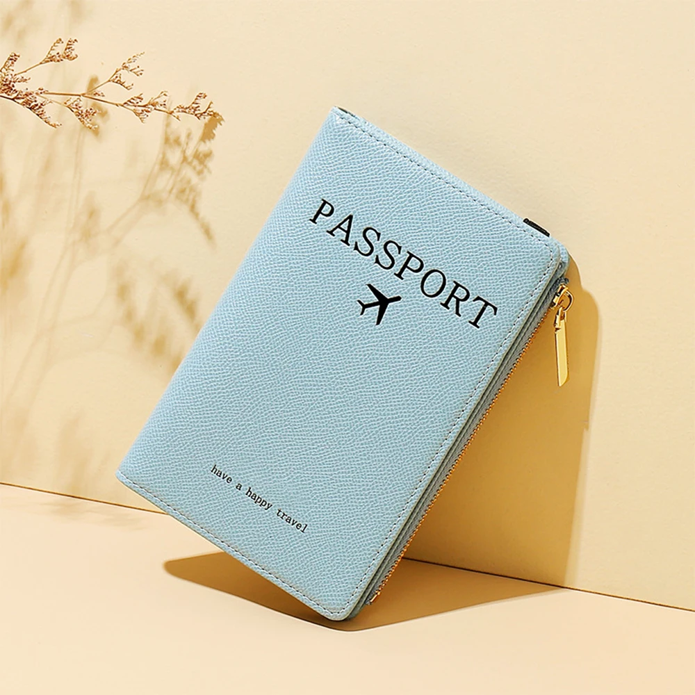 Australian Booklet Etui Passport Protection Avec Fermeture Eclair Rfid-Blocking Eco Friendly Leather Passport Holder Italien