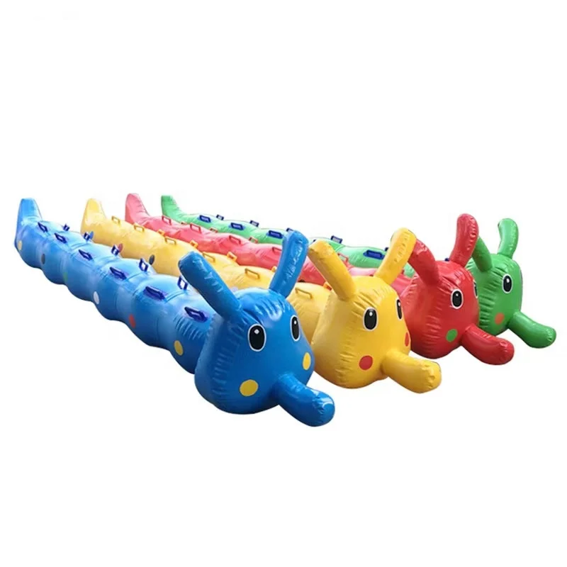 PVC airtight Interesting sports games props inflatable cater-pillar racing body intelligent activities development training