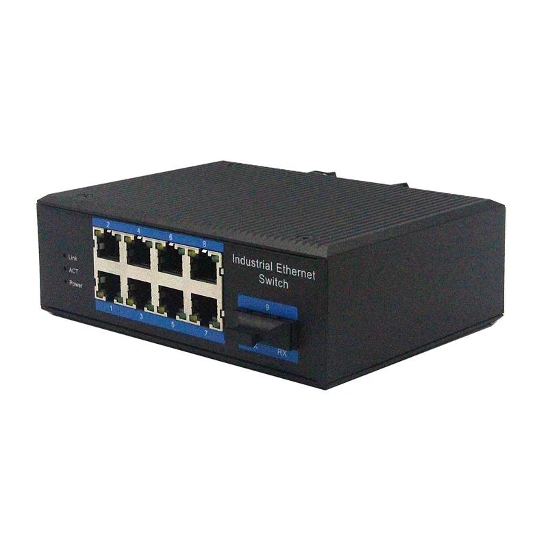 1 Light 8 Electricity Optical Port Industrial Ethernet Switch Industrial Switch Poe