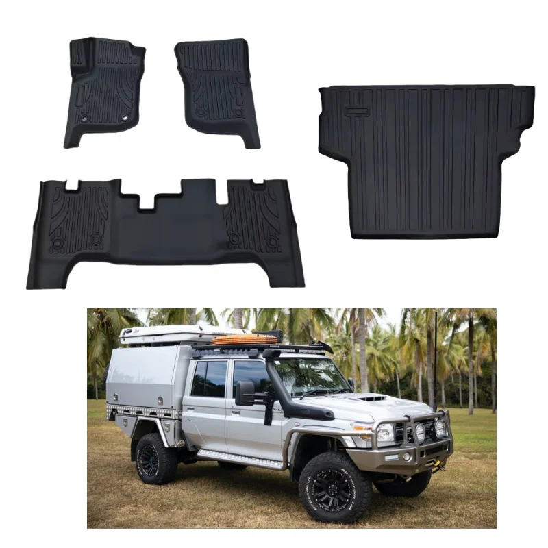 YBJ car accessories TPE floor liner for TOYOTA LC79 FJ79 76 all weather protection foot liner non-slip 3D 4D car mats Carpet