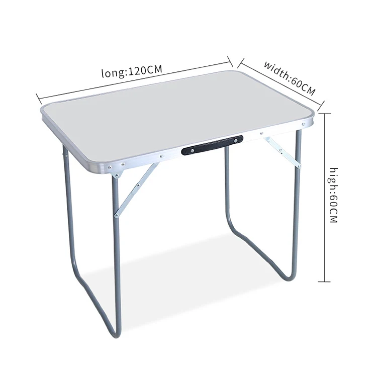 
Blue Green White Folding Picnic Tables Lightweight Desk Portable Handle Camping Folding Table And Chairs Set 