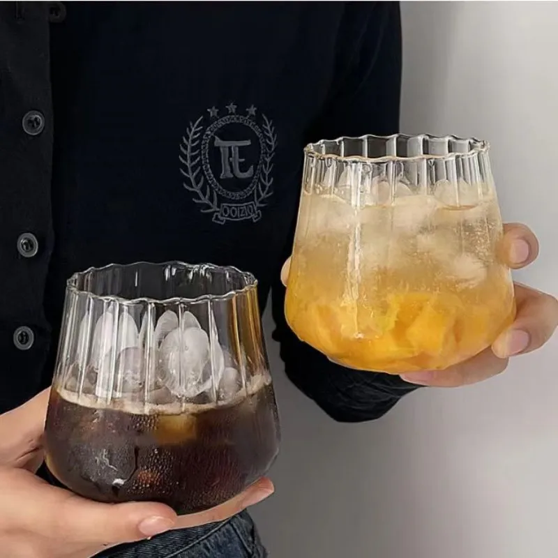 350 ml High borosilicate glass single-layer water cup, large belly cup, milk cup, heat-resistant glass cups