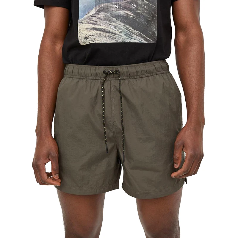 Summer Mens Casual Track Shorts Board Custom Nylon Shorts With Long Strings