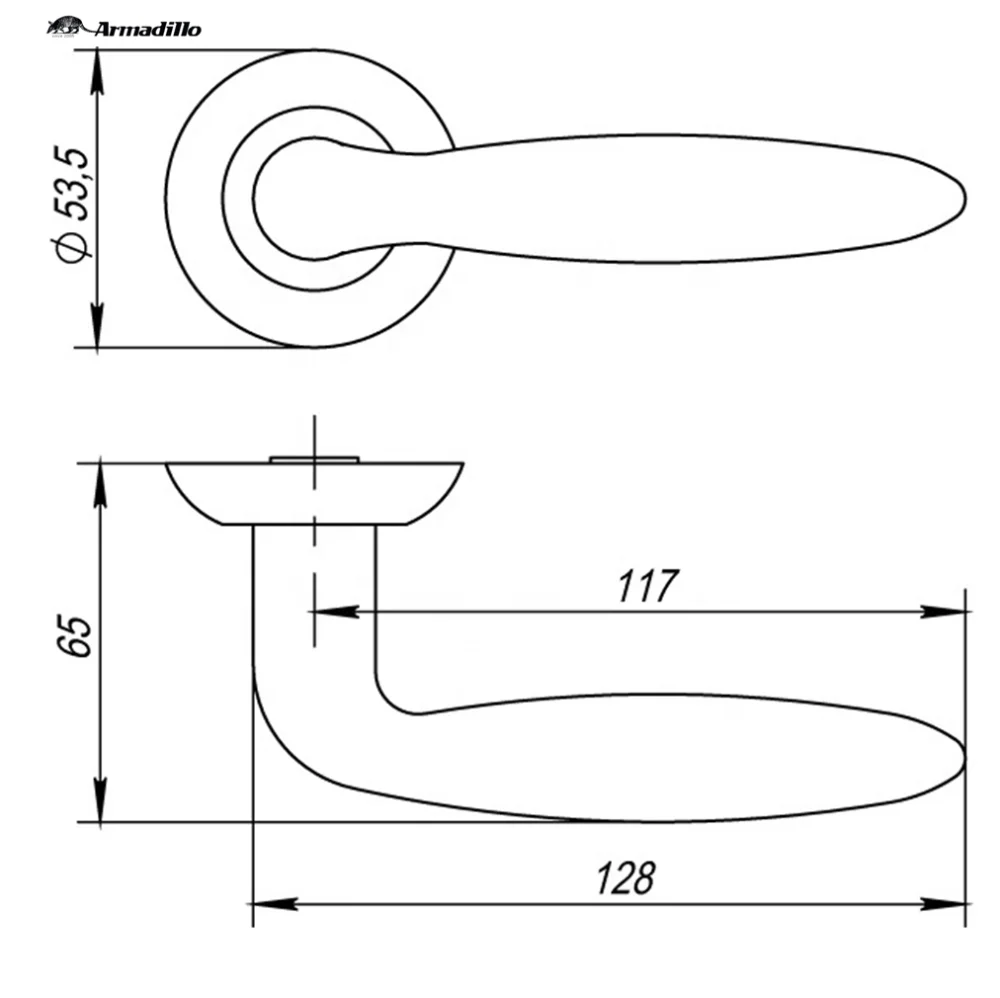 Commercial Door Hardware Interior Wood Door Aluminum Handle