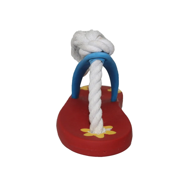 
 Rope slippers natural latex material bite resistant not easily damaged best durable chew fashion pet toy  