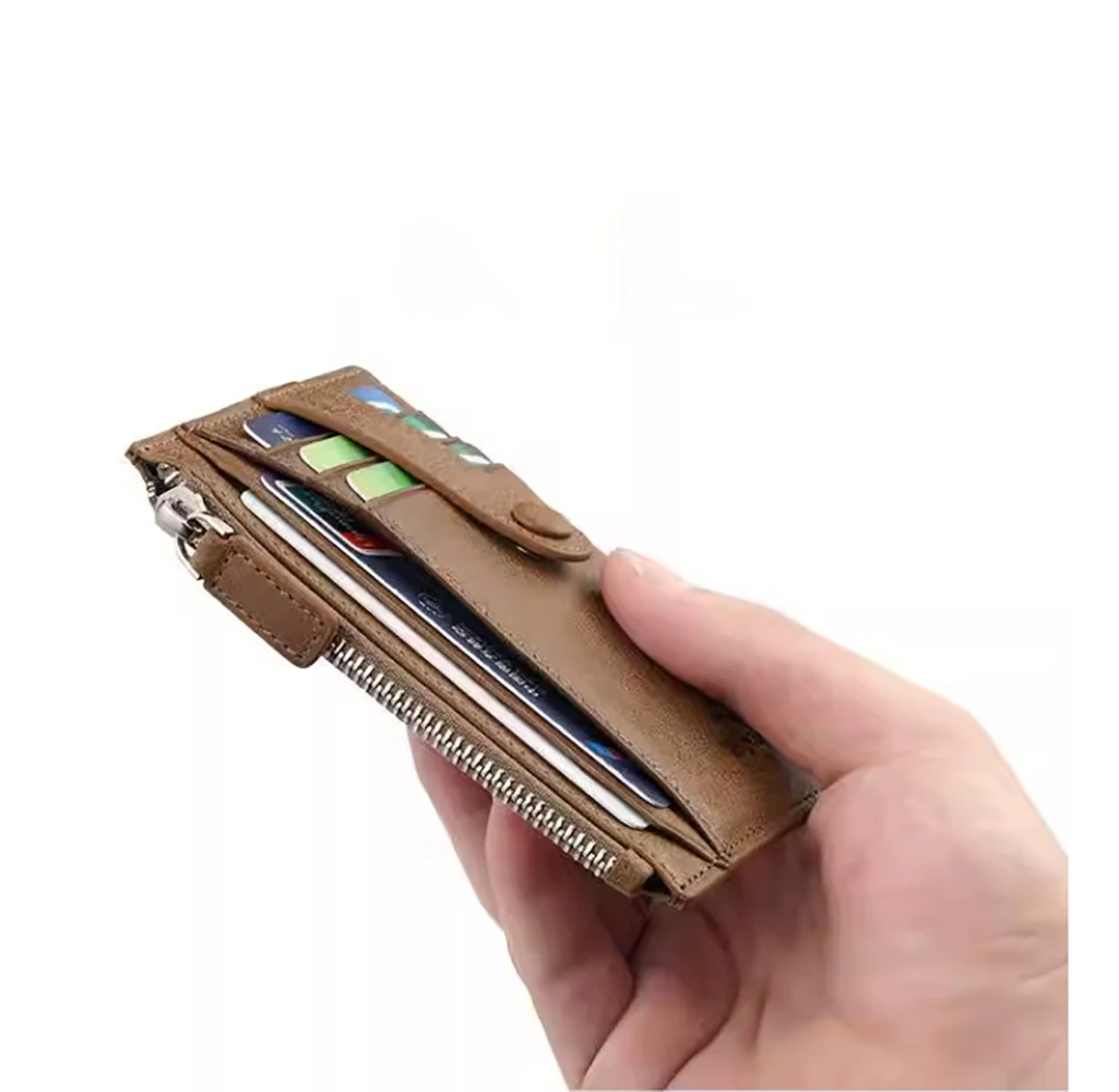 2023 Customize Design Slim Coin Purse Purse ID Credit Card Holder Short PU Leather Wallet For Men