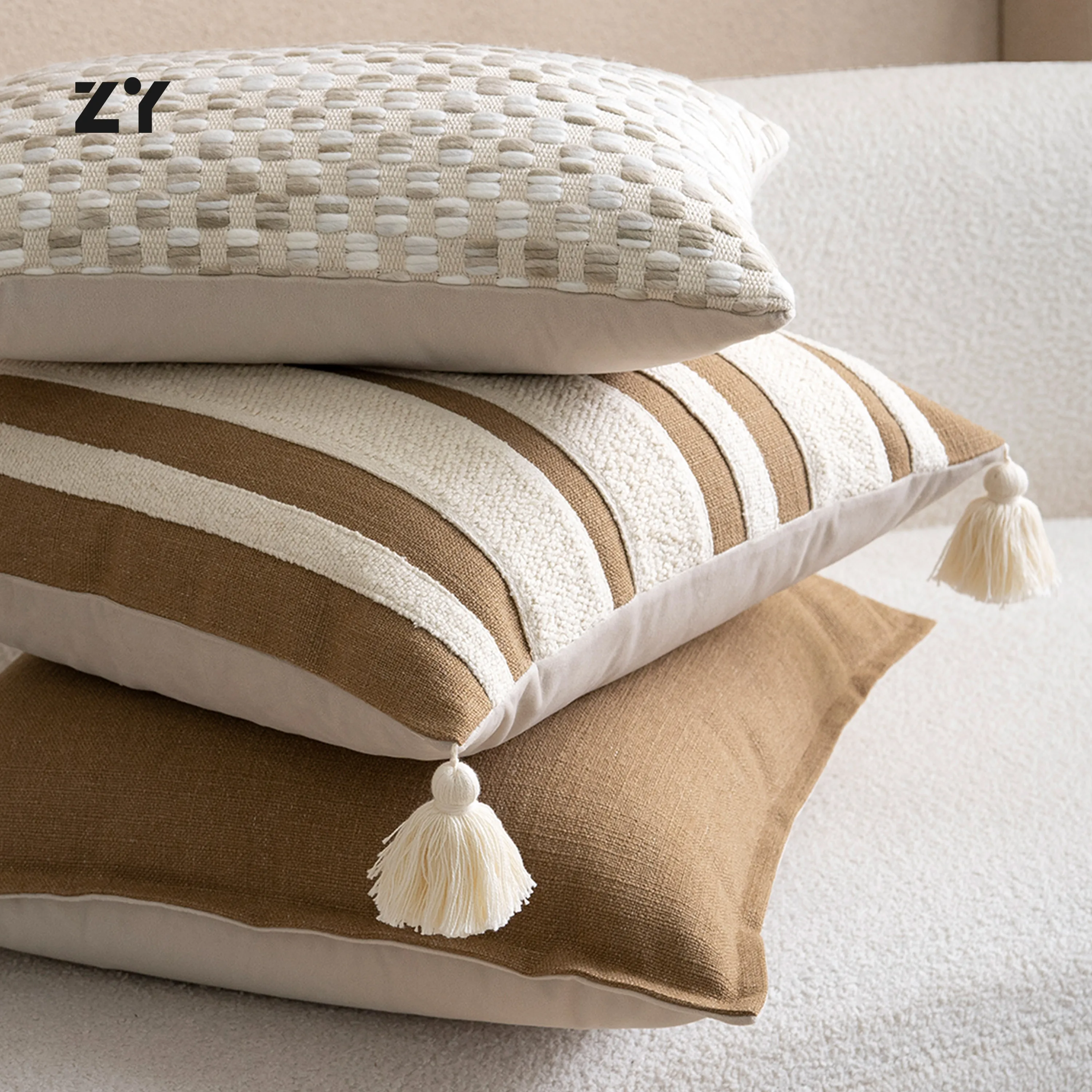 Yuanhee modern minimalist craft model pillow for hotel living room sofa pillow bedroom bed decorative combination model cushion