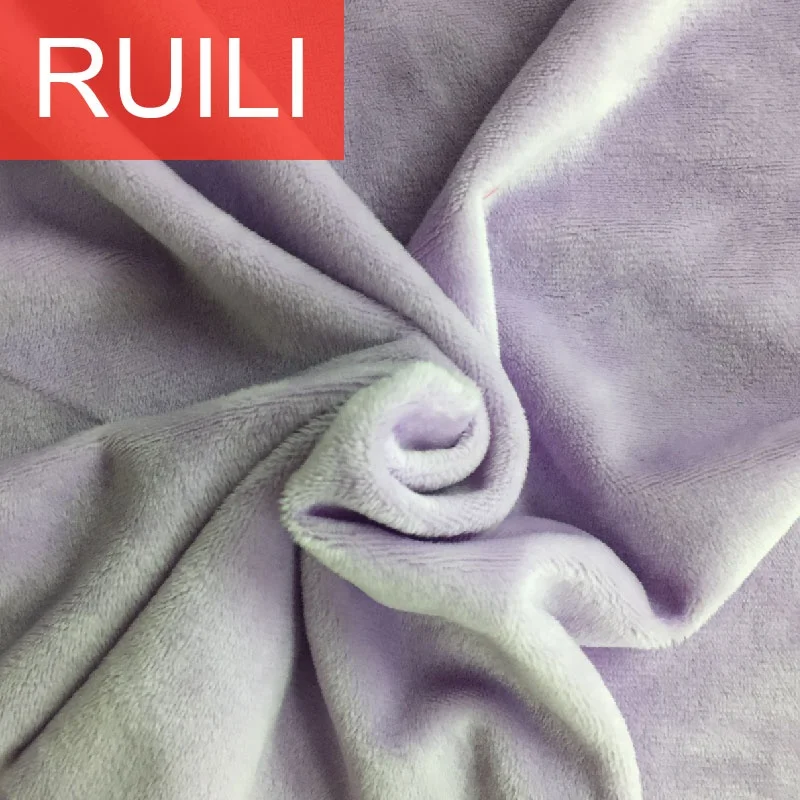 Светло-фиолетовый 100 полиэстер 2 мм ворс супер мягкая флисовая ткань ef velboa