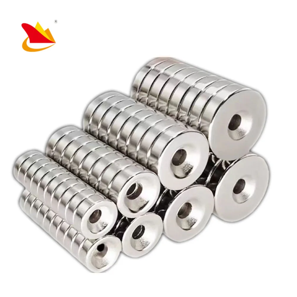 Disc Rare Earth Permanent Ndfeb Strong Neodymium Countersunk Magnet Material Round Sheet Custom Magnets