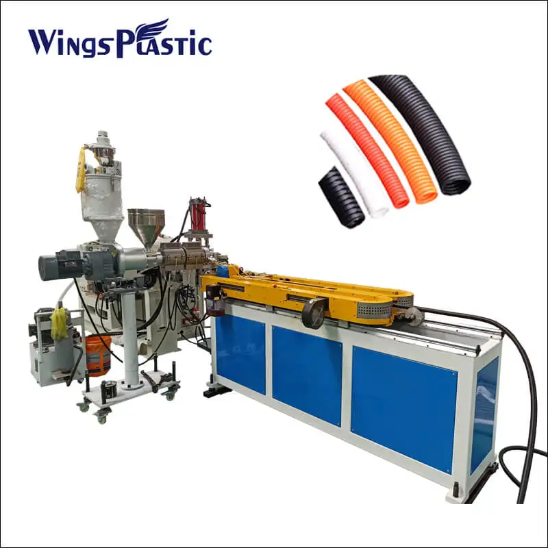 Single wall corrugated pipe machine flexible plastic tube machines
