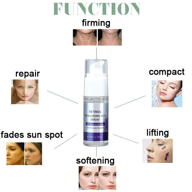 
High Quality Face Antioxidation Retinol Hyaluronic Acid Serum 