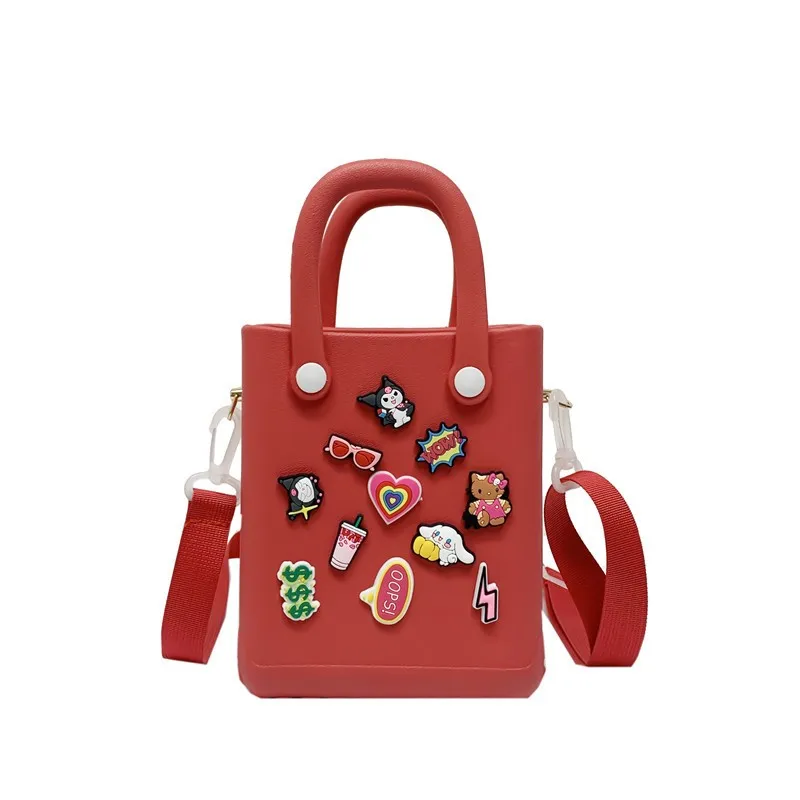 Popular Waterproof Woman Eva Tote Shopping Basket Bags Beach Silicone Bogg Bag Purse Eco Jelly Candy Lady Handbags