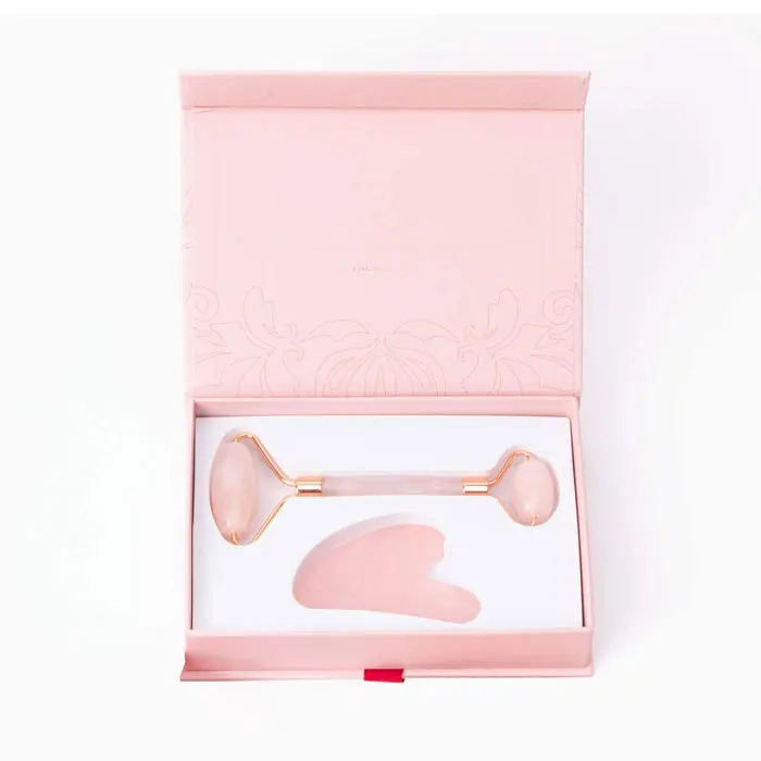 luxury package jade facial roller and gua sha set wholesale boxes custom colour jade roller gu sha packaging box