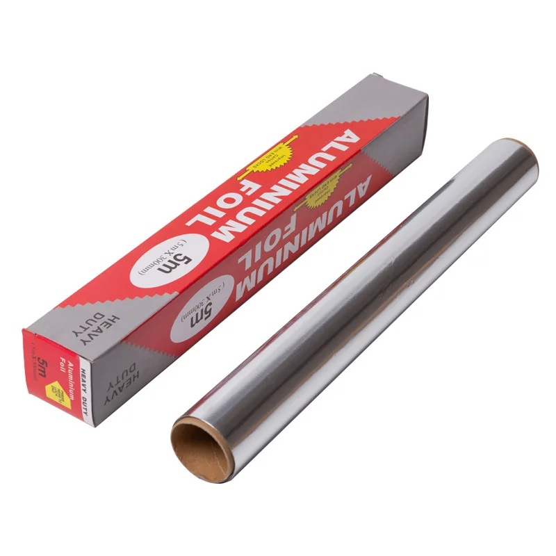 Wholesale Custom Logo Aluminum Foil Roll Food Grade  8011 20 Micron Sheet Paper Box For Aluminum Foil