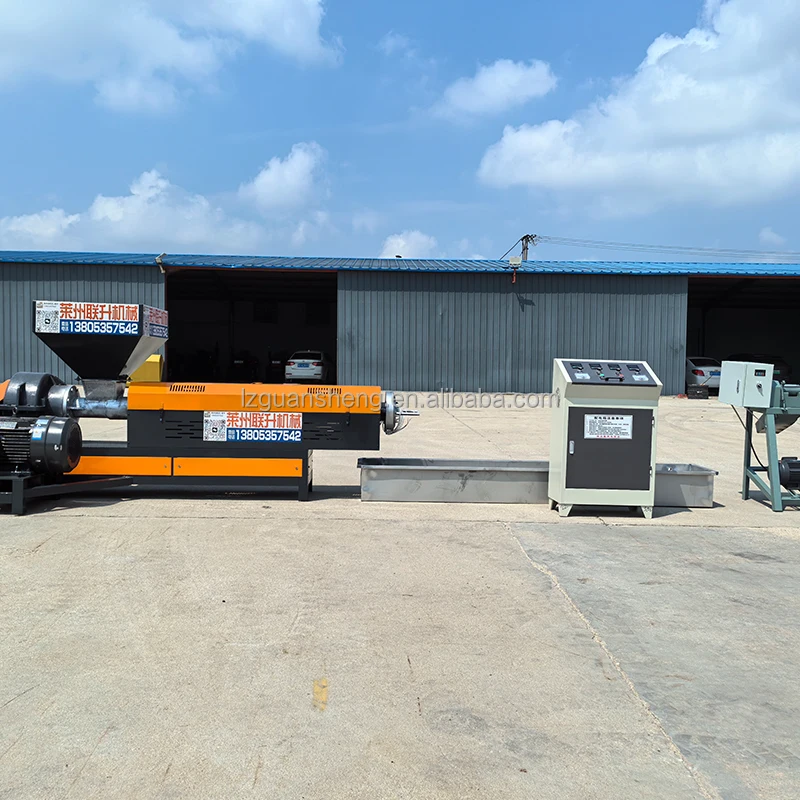 ABS crushing material recovery pelletizing production line PP PE waste plastic single screw mother granulator